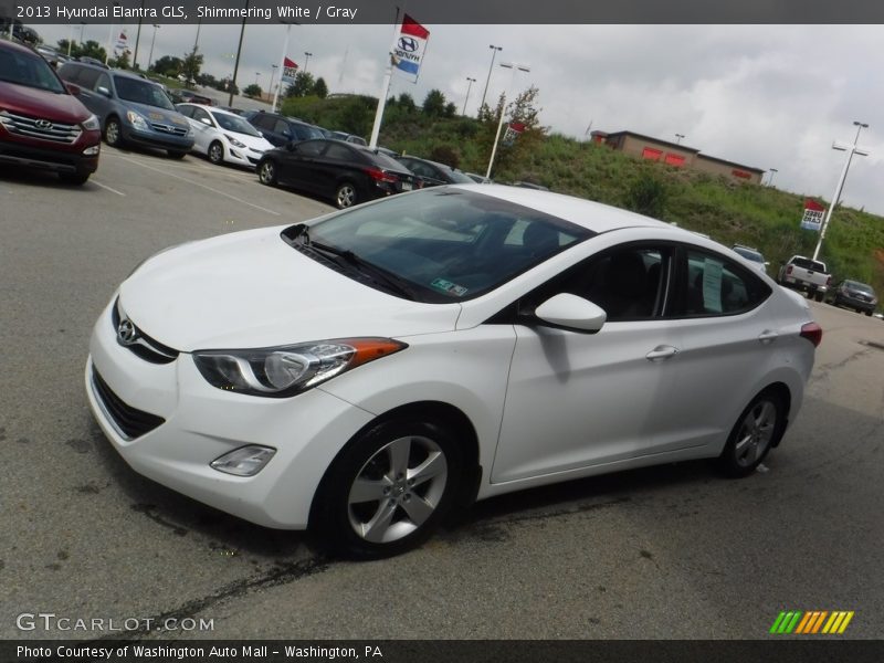 Shimmering White / Gray 2013 Hyundai Elantra GLS