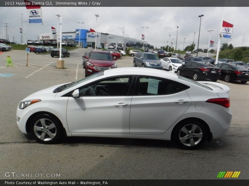 Shimmering White / Gray 2013 Hyundai Elantra GLS