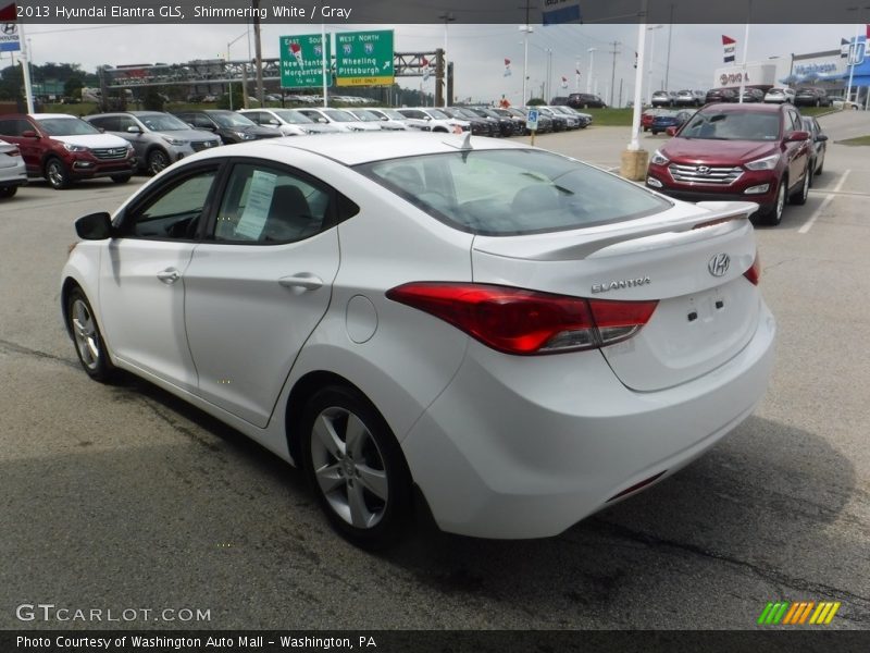 Shimmering White / Gray 2013 Hyundai Elantra GLS