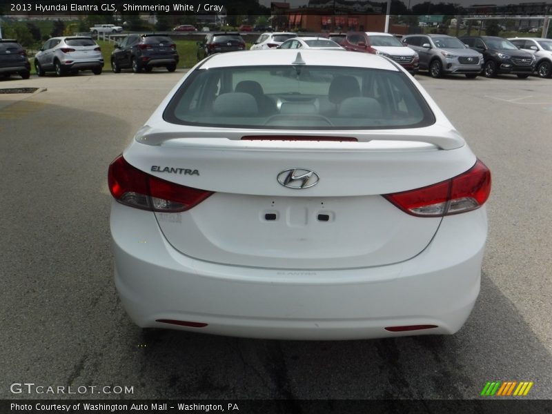 Shimmering White / Gray 2013 Hyundai Elantra GLS