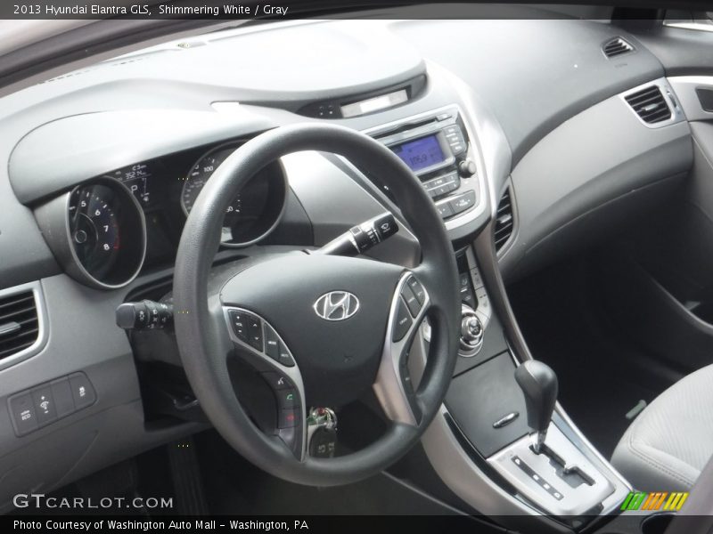 Shimmering White / Gray 2013 Hyundai Elantra GLS