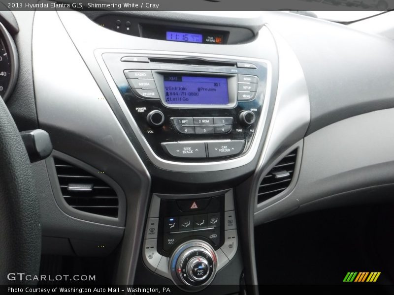 Shimmering White / Gray 2013 Hyundai Elantra GLS