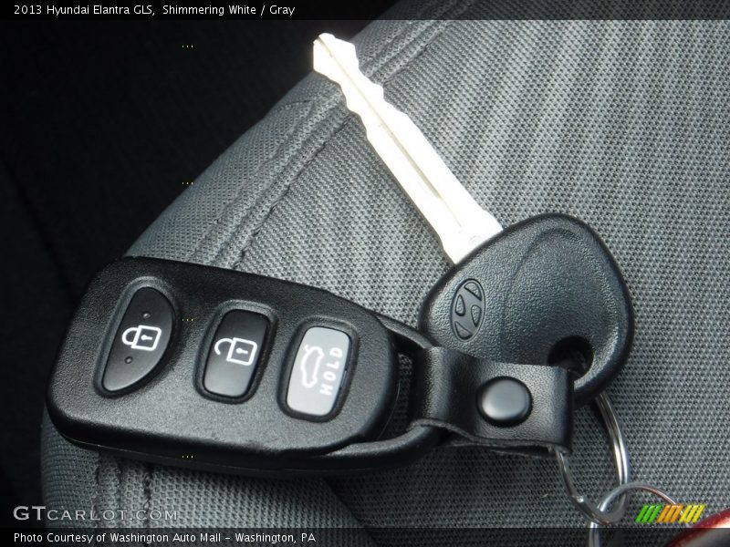 Shimmering White / Gray 2013 Hyundai Elantra GLS