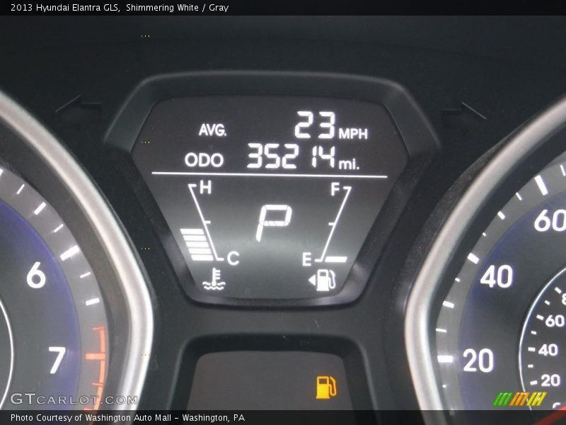 Shimmering White / Gray 2013 Hyundai Elantra GLS