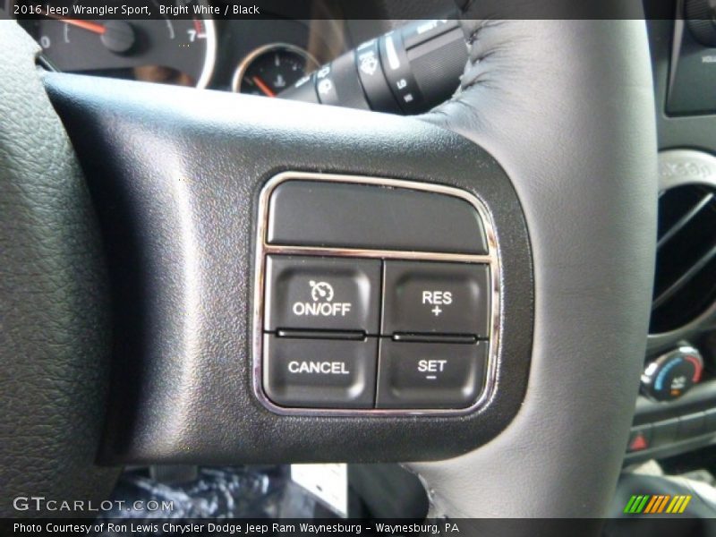 Bright White / Black 2016 Jeep Wrangler Sport