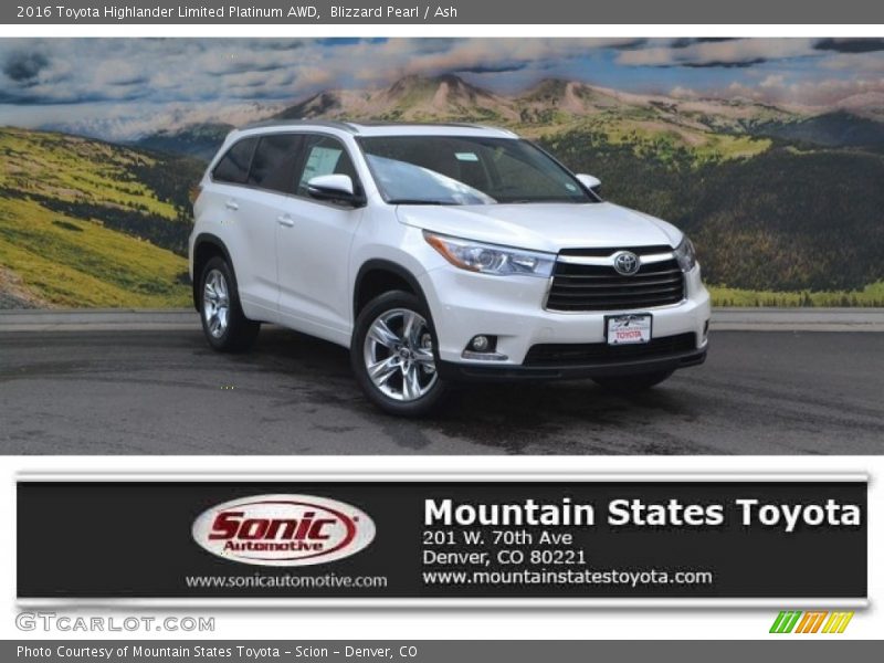 Blizzard Pearl / Ash 2016 Toyota Highlander Limited Platinum AWD