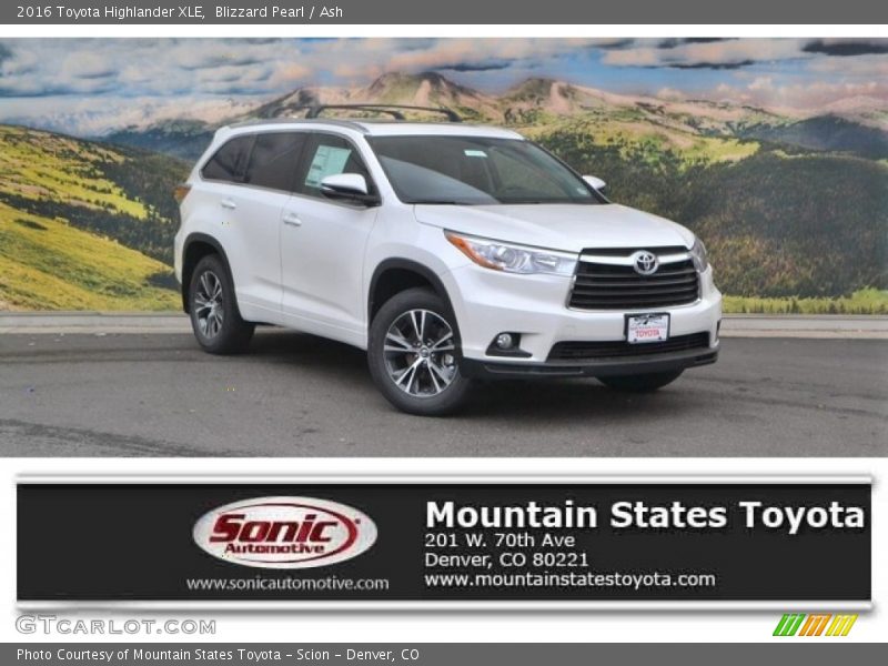 Blizzard Pearl / Ash 2016 Toyota Highlander XLE
