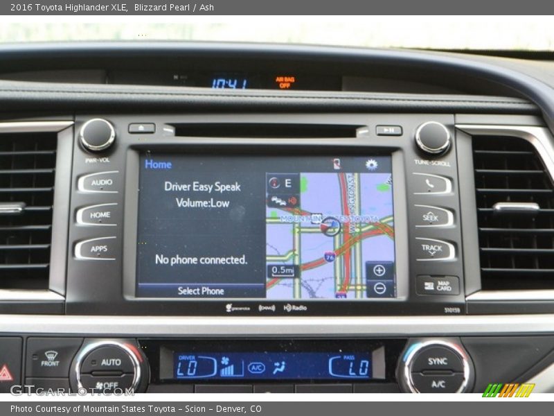 Blizzard Pearl / Ash 2016 Toyota Highlander XLE