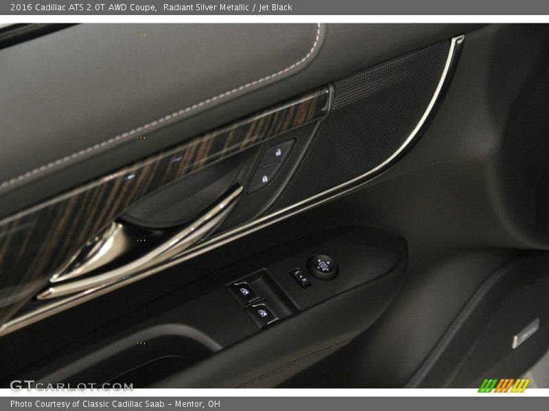 Radiant Silver Metallic / Jet Black 2016 Cadillac ATS 2.0T AWD Coupe