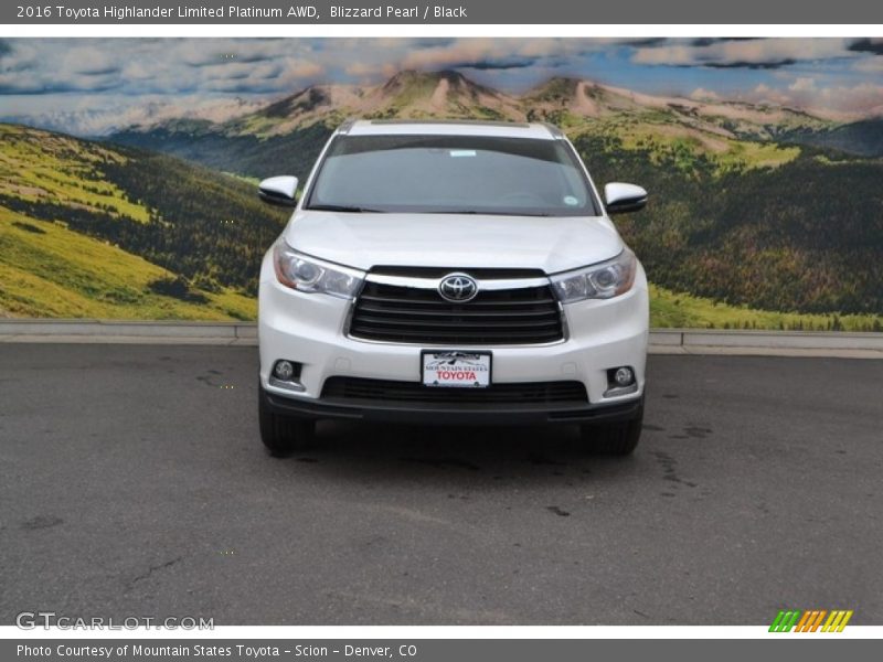 Blizzard Pearl / Black 2016 Toyota Highlander Limited Platinum AWD