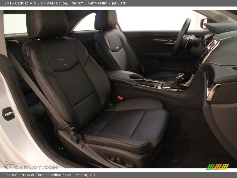Radiant Silver Metallic / Jet Black 2016 Cadillac ATS 2.0T AWD Coupe