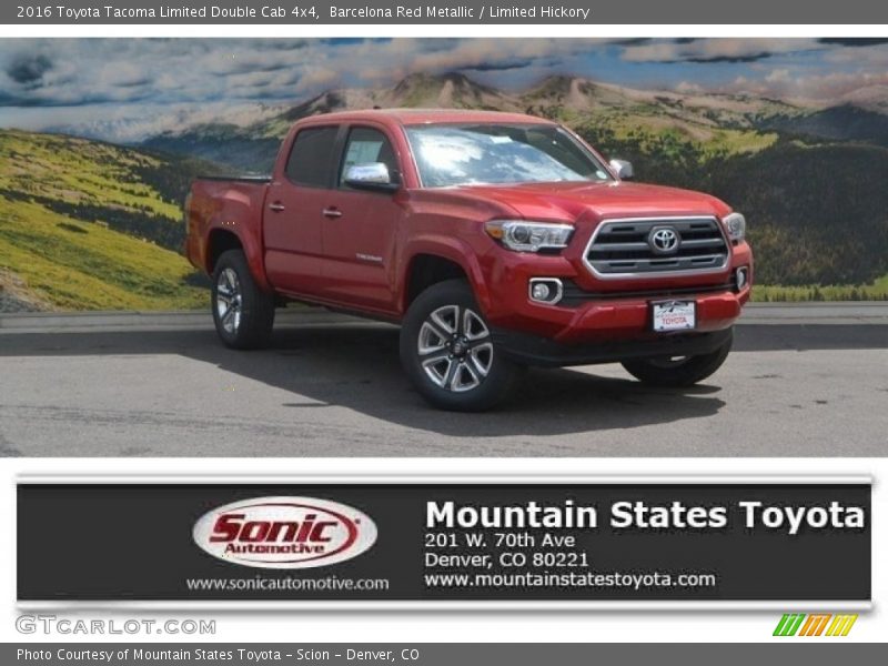 Barcelona Red Metallic / Limited Hickory 2016 Toyota Tacoma Limited Double Cab 4x4