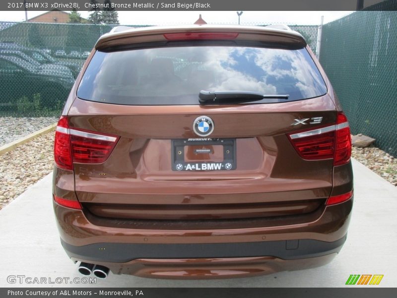 Chestnut Bronze Metallic / Sand Beige/Black 2017 BMW X3 xDrive28i