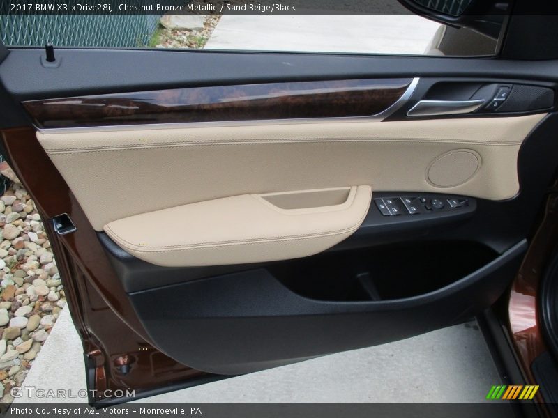 Chestnut Bronze Metallic / Sand Beige/Black 2017 BMW X3 xDrive28i