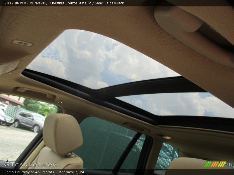 Chestnut Bronze Metallic / Sand Beige/Black 2017 BMW X3 xDrive28i