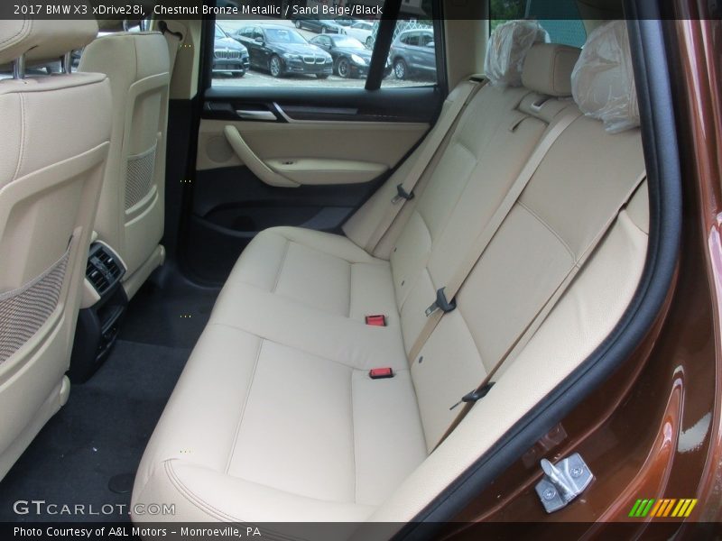 Chestnut Bronze Metallic / Sand Beige/Black 2017 BMW X3 xDrive28i