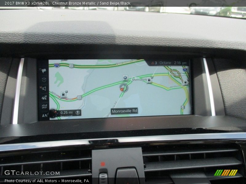 Chestnut Bronze Metallic / Sand Beige/Black 2017 BMW X3 xDrive28i