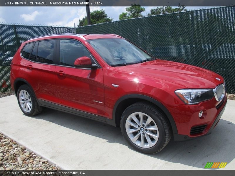 Melbourne Red Metallic / Black 2017 BMW X3 xDrive28i