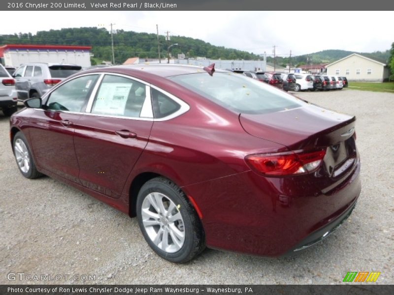 Velvet Red Pearl / Black/Linen 2016 Chrysler 200 Limited