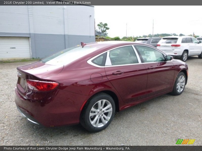 Velvet Red Pearl / Black/Linen 2016 Chrysler 200 Limited