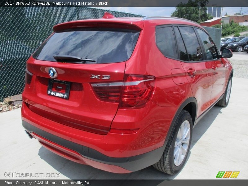 Melbourne Red Metallic / Black 2017 BMW X3 xDrive28i