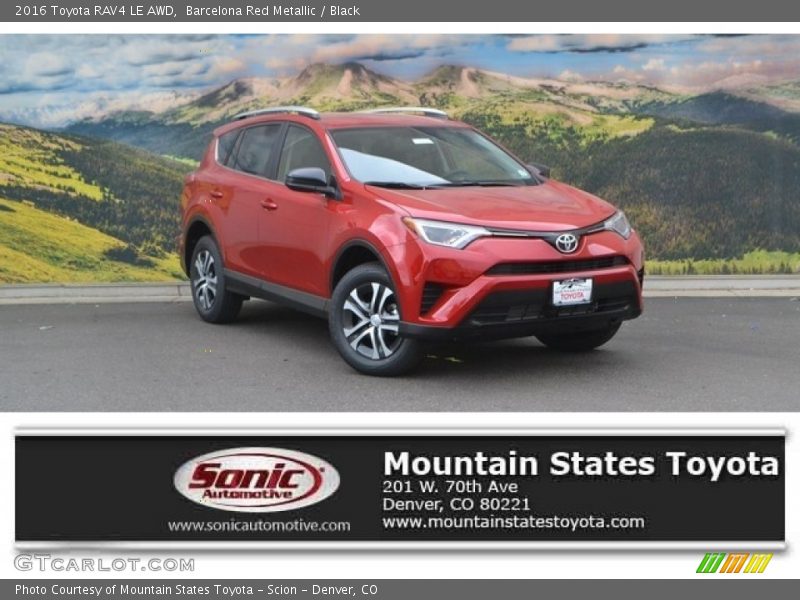 Barcelona Red Metallic / Black 2016 Toyota RAV4 LE AWD