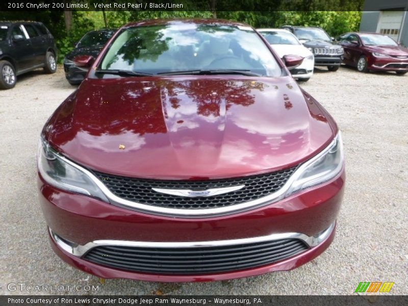 Velvet Red Pearl / Black/Linen 2016 Chrysler 200 Limited