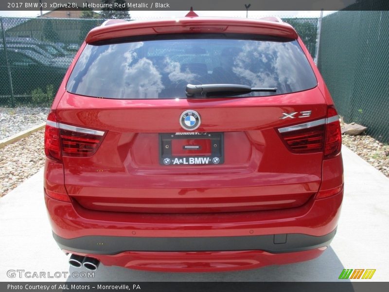 Melbourne Red Metallic / Black 2017 BMW X3 xDrive28i