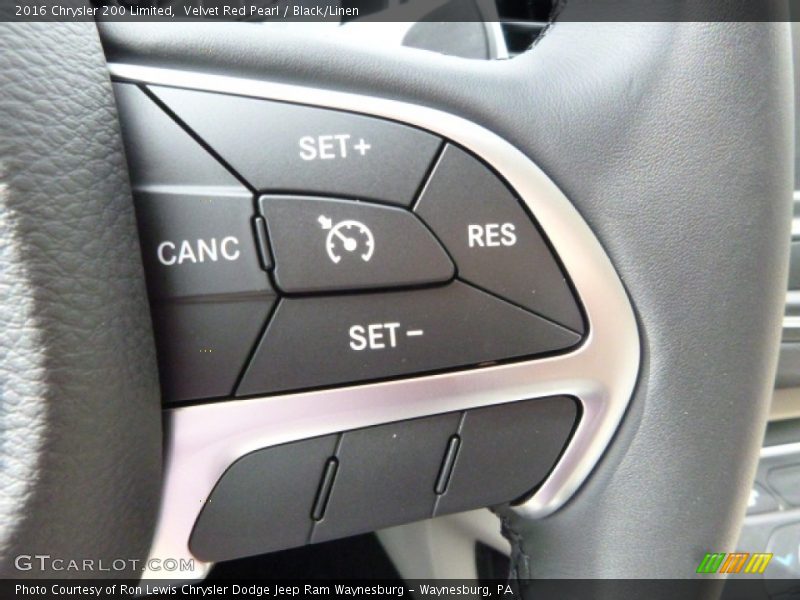 Velvet Red Pearl / Black/Linen 2016 Chrysler 200 Limited