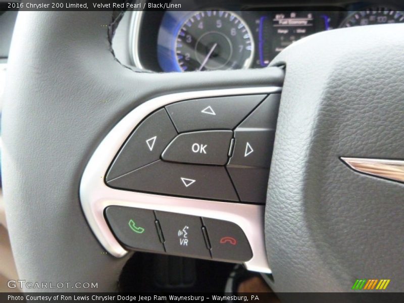Velvet Red Pearl / Black/Linen 2016 Chrysler 200 Limited
