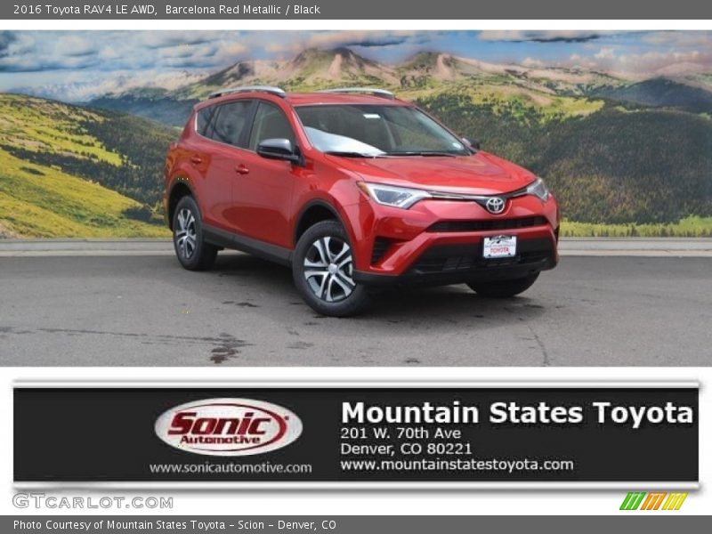 Barcelona Red Metallic / Black 2016 Toyota RAV4 LE AWD