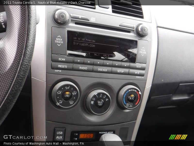 Nautical Blue Metallic / Dark Charcoal 2011 Toyota Corolla S