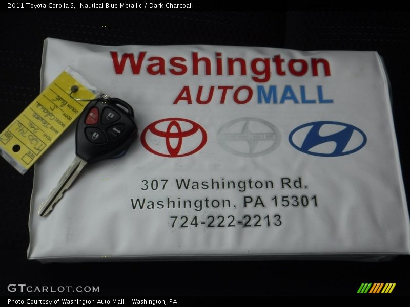 Nautical Blue Metallic / Dark Charcoal 2011 Toyota Corolla S