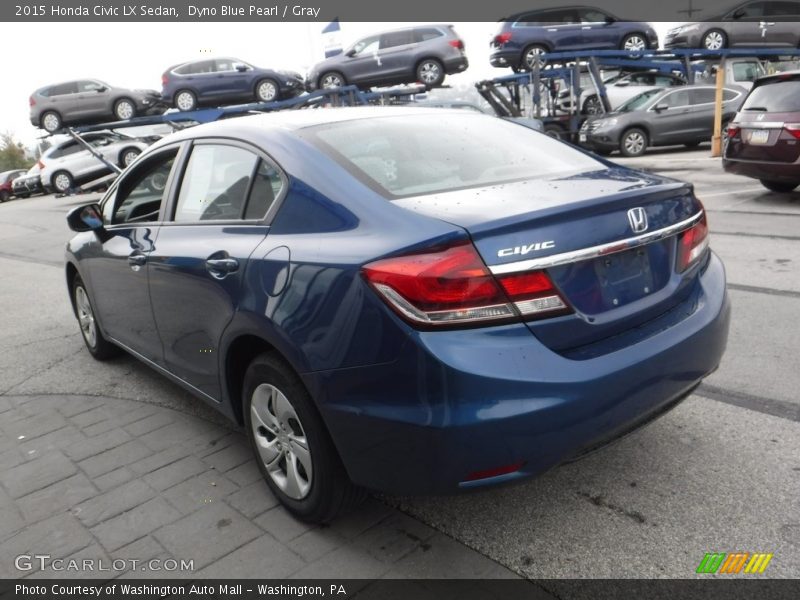 Dyno Blue Pearl / Gray 2015 Honda Civic LX Sedan