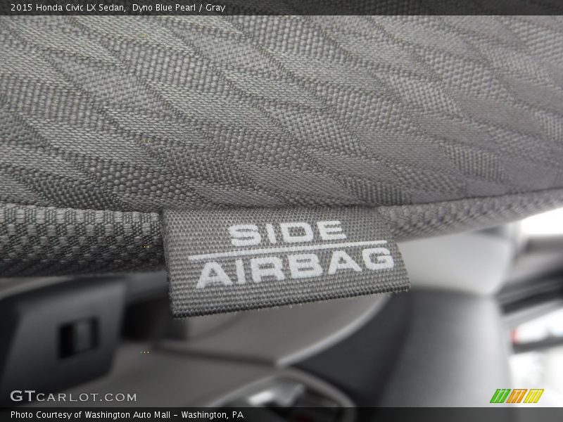 Dyno Blue Pearl / Gray 2015 Honda Civic LX Sedan