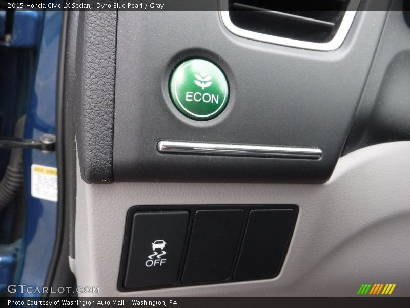 Dyno Blue Pearl / Gray 2015 Honda Civic LX Sedan