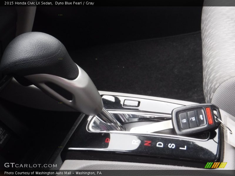 Dyno Blue Pearl / Gray 2015 Honda Civic LX Sedan