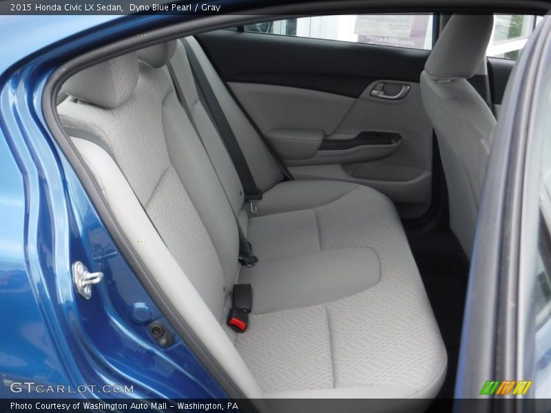 Dyno Blue Pearl / Gray 2015 Honda Civic LX Sedan