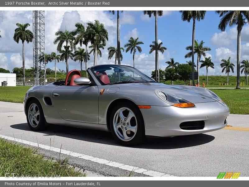 Arctic Silver Metallic / Boxster Red 1997 Porsche Boxster