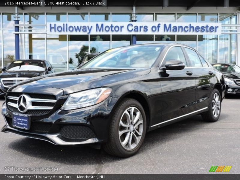 Black / Black 2016 Mercedes-Benz C 300 4Matic Sedan