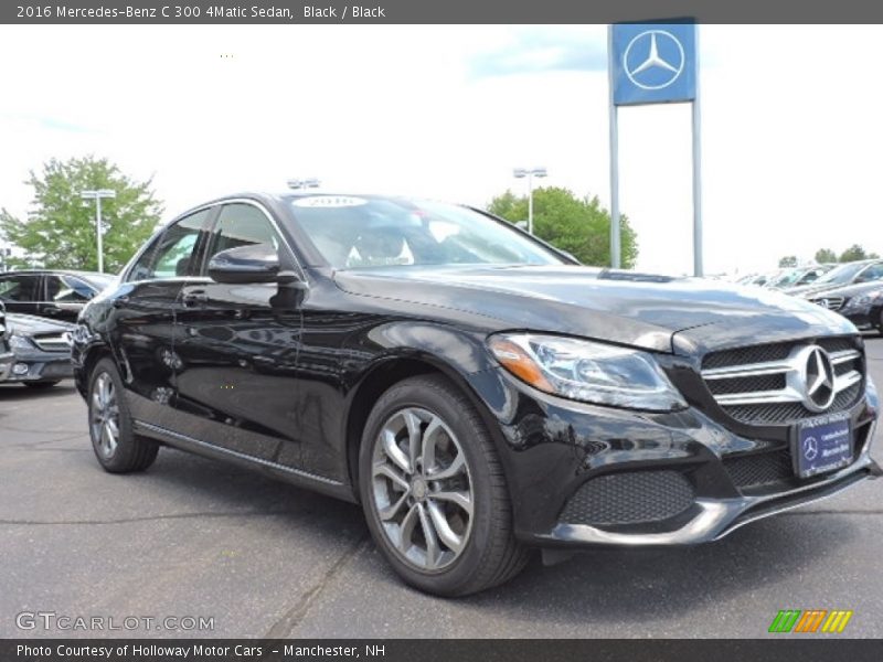 Black / Black 2016 Mercedes-Benz C 300 4Matic Sedan