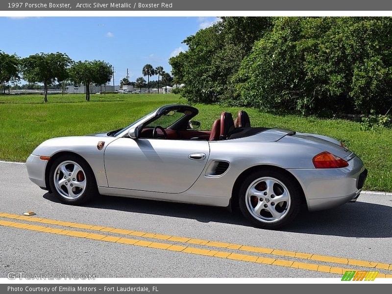 Arctic Silver Metallic / Boxster Red 1997 Porsche Boxster
