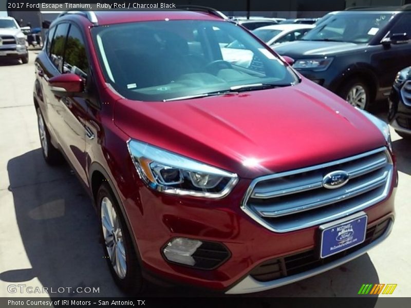 Ruby Red / Charcoal Black 2017 Ford Escape Titanium