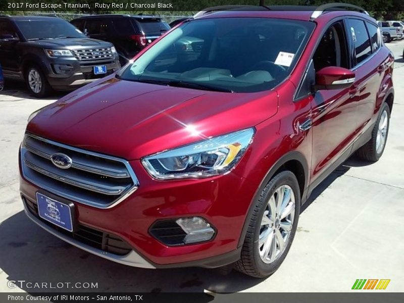 Ruby Red / Charcoal Black 2017 Ford Escape Titanium