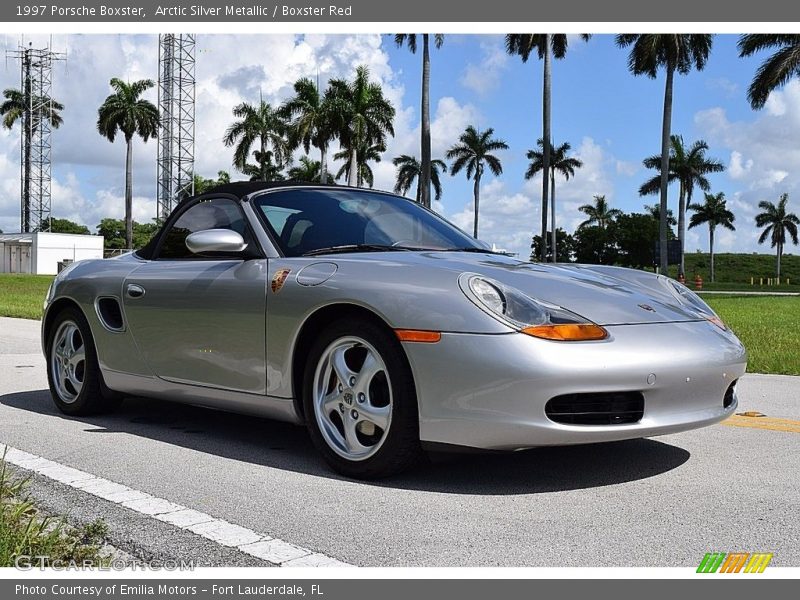 Arctic Silver Metallic / Boxster Red 1997 Porsche Boxster