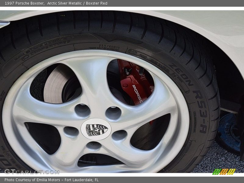 Arctic Silver Metallic / Boxster Red 1997 Porsche Boxster