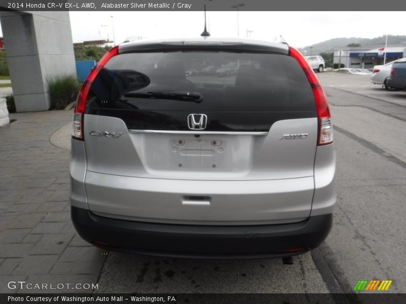 Alabaster Silver Metallic / Gray 2014 Honda CR-V EX-L AWD