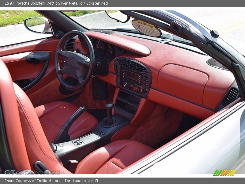 Arctic Silver Metallic / Boxster Red 1997 Porsche Boxster