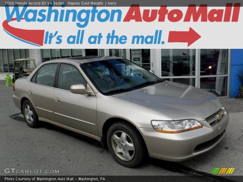 Naples Gold Metallic / Ivory 2000 Honda Accord EX V6 Sedan