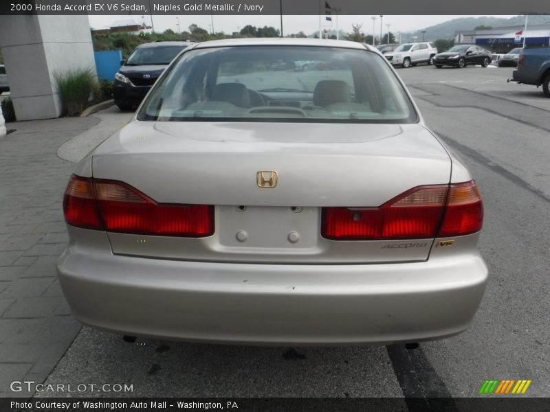 Naples Gold Metallic / Ivory 2000 Honda Accord EX V6 Sedan